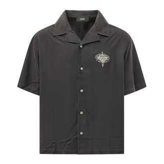Amiri Overhemden, Heren, Zwart, 2Xl, Polyester, Lasso OS Camp Shirt
