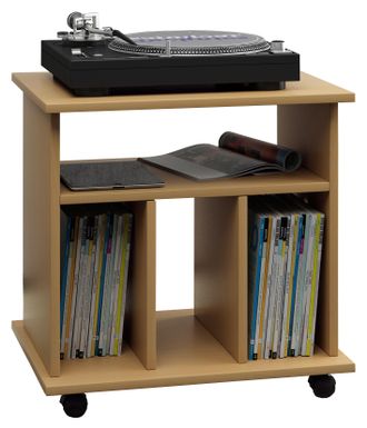 ebuy24 Wood Records Lp Shelf Rolls Retal 59x60x45 - Vcm