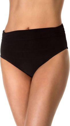 Magic Suit By Miraclesuit Shirred Jersey Brief Swim Bottom Bikini In Mag Black