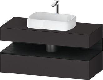 Duravit Duravit - Qatego Consola Mueble Bajo Lavabo, 1 Extra&iacute;ble, 1 Caj&oacute;n