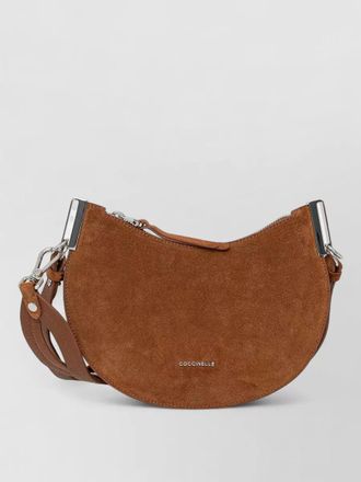 Coccinelle sunup suede shoulder bag detachable strap