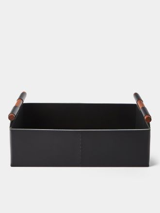 Rabitti 1969 Beta Leather Rectangular Low Basket