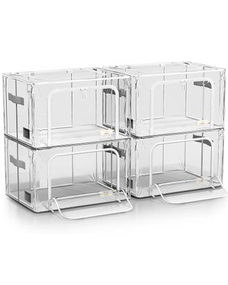 Sorbus Stackable/Foldable Medium 4-Pack Storage Bags