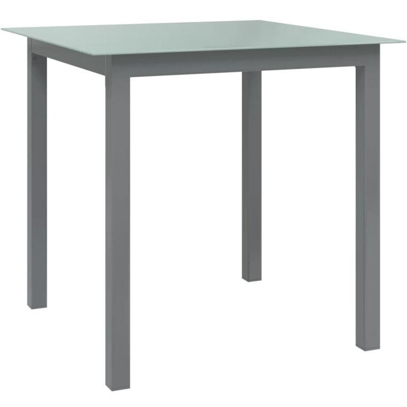 Tavolo Da Giardino In Plastica Antracite 89 Cm - Leggero, Senza Montaggio, Perfetto Per Esterni