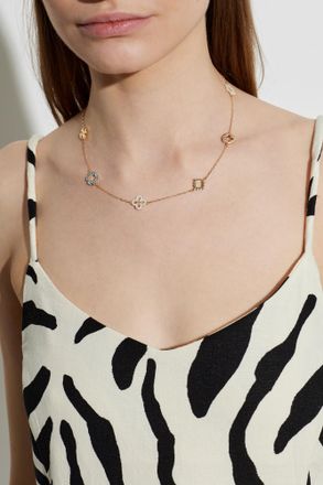 Tory Burch Necklace With Shimmering Crystals, Womens, Gold