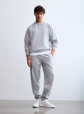 Le 31 Mens Brushed-underside joggers