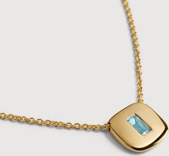 Monica Vinader Gold Gemdrop Chain Necklace Blue Topaz