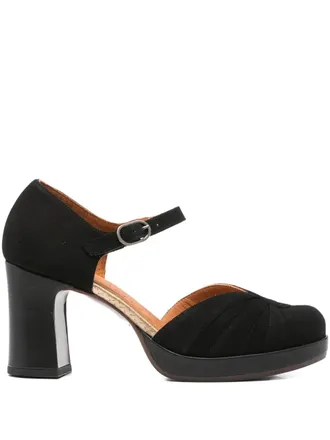 Chie Mihara 80mm suede heeled pumps - Black
