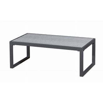 Petits Meubles Mesa de centro de jard&iacute;n xl aluminio, polywood gris
