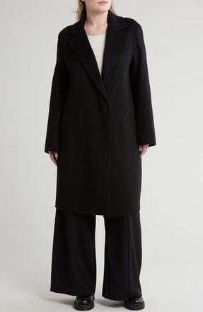 Vince Classic Straight Wool Blend Coat in Black at Nordstrom Rack, Size 3X