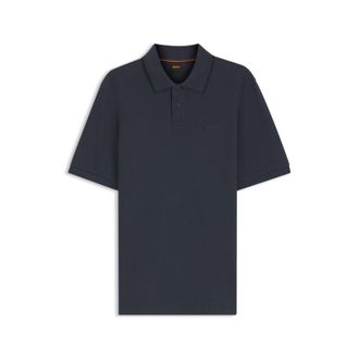 BOSS Regular-fit polo shirt in honeycomb-structured cotton pique