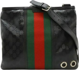 Gucci Pre-owned Cross Body Bags, female, Black, Size: ONE SIZE Pre-owned Plastic Cross Body Bag