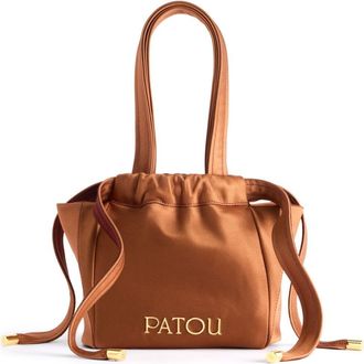 Patou Evening clutch bag - women - Cotton/Recycled Polyester - One Size - Brown