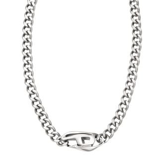 Diesel Mens Stainless Steel Chain Necklace