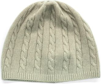 Portolano Cashmere Cable Knit Beanie in Herrings at Nordstrom Rack