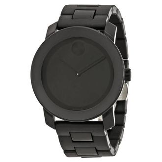 Movado Bold Large Black Dial Black TR90 Composite Mens Watch 3600047