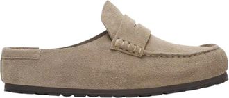 Birkenstock Mules Naples Wrapped Narrow Fit - Heren - Slip ons - Beige - 44 EU - Su&egrave;de - Schoenen