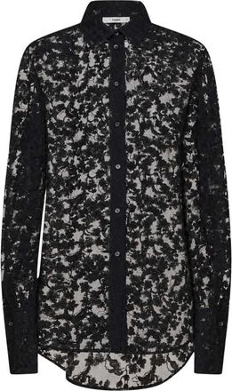 Fendi Camisa Peonia de Encaje - Blouses & Shirts - Mujer - Negro - XS