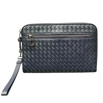 Bottega Veneta Pre-owned Clutches, female, Blue, Size: ONE SIZE Pre-owned Vintage Leather Clutch