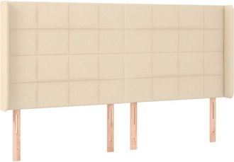 vidaXL Cabecero Con Led De Tela Color Crema 183x16x118/128 Cm Vidaxl