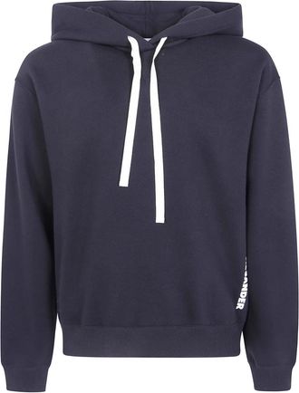 Jil Sander Bedrukte Hoodie - Heren - Hoodies - Blauw - M - Katoen - Hoodies & sweatvesten