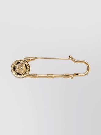 Versace metal medusa safety pin brooch