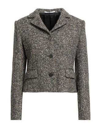 Lumignon tweed fur jacket【ダークグレー】 Lumignon tweed fur snow