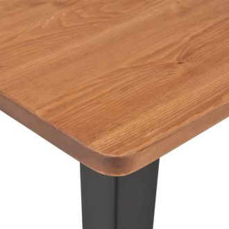 Berkfield Home Durable Bar Table Black 60x60x108 cm Solid Pine Wood Steel | Size: 60 x 60 x 108 cm