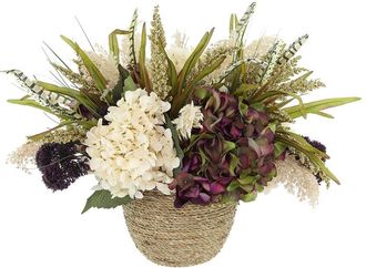 Creative Displays Inc. Fall Arrangement With Hydrangeas, Sedum & Wheat
