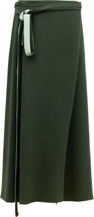 Valentino Garavani Women Silk Skirt in Dark Womens Green