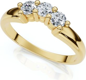 Pompeii3 Curved Womens Diamond Wedding Ring 14k Gold Lab Grown