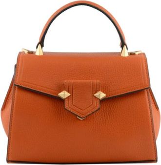 Pourchet S&egrave;vres Kleine Handtas - Dames - Handtassen - Oranje - ONE Size - Leer - Tassen