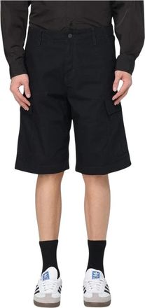 Carhartt Work in Progress Korte Broeken, Heren, Zwart, W30, Cargo Shorts voor Mannen