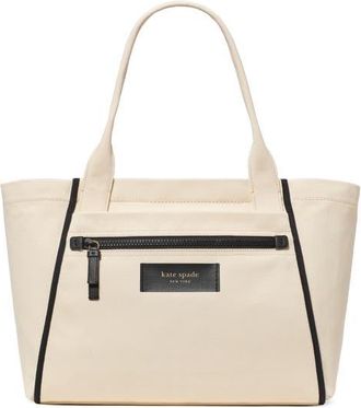 Kate Spade New York dash canvas large tote bag in Natural at Nordstrom