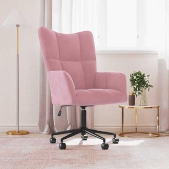 vidaXL Sedia Relax Rosa in Velluto - Vidaxl