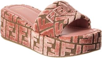Fendi Fendi Sunshine Velvet Platform Sandal