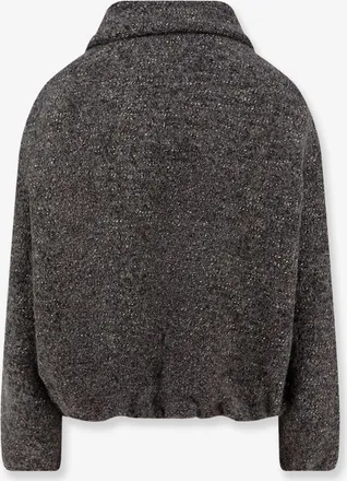 Alysi Womens Jacket M&eacute;lange Brown Virgin Wool