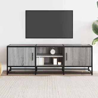 Berkfield Home TV Cabinet Grey Sonoma 120x35x41 cm Engineered Wood & Metal | Size: 120 x 35 x 41 cm