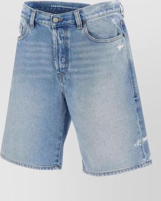 Diesel denim distressed knee-length shorts