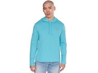 Polo Ralph Lauren Jersey Hooded T-Shirt Mens Clothing Perfect Turquoise : 2XL, Cotton