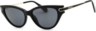 Max & Co. MO0101 01A Shiny Black/Smoke