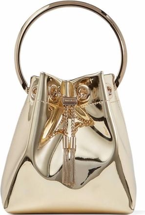 Jimmy Choo London Bon Bon Metallic Bucket Bag