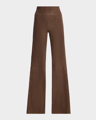 SPRWMN Micro Flare Leather Pants