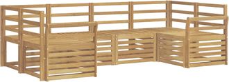vidaXL Conjunto De Sof&aacute;s De Exterior 6 Uds. Blanco Vidaxl