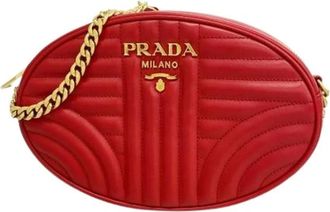 Prada Pre-owned Cross Body Bags, female, Red, Size: ONE SIZE Pre-owned Vintage Shoulder Bag