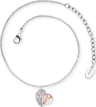 Engelsrufer Womens ERF-HEARTWING-BIR Ladies Heartwing Anklet - Silver - One Size