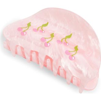 Frasier Sterling Cherries Claw Clip in Pink at Nordstrom