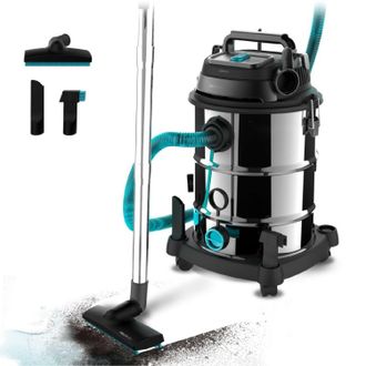 Cecotec Cecotec Aspirador De S&oacute;lidos Y L&iacute;quidos De 30 L Conga Rockstar Wet & Dry Steel Pro. 1600 W, 23 Kpa, Sistema De Drenado