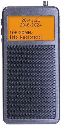 No Brand Adecuado Para Radio Fm Port&aacute;til, Mini Radio De Bolsillo, Bluetooth 5.3, Salida Fm A Bluetooth, Reproductor De M&uacute;sica Mp3, Altavoz Con Bater&iacute;a, Carga T