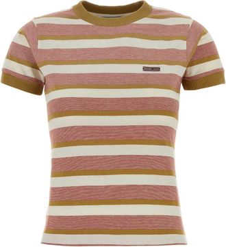 Prada Embroidered Cotton T Shirt
